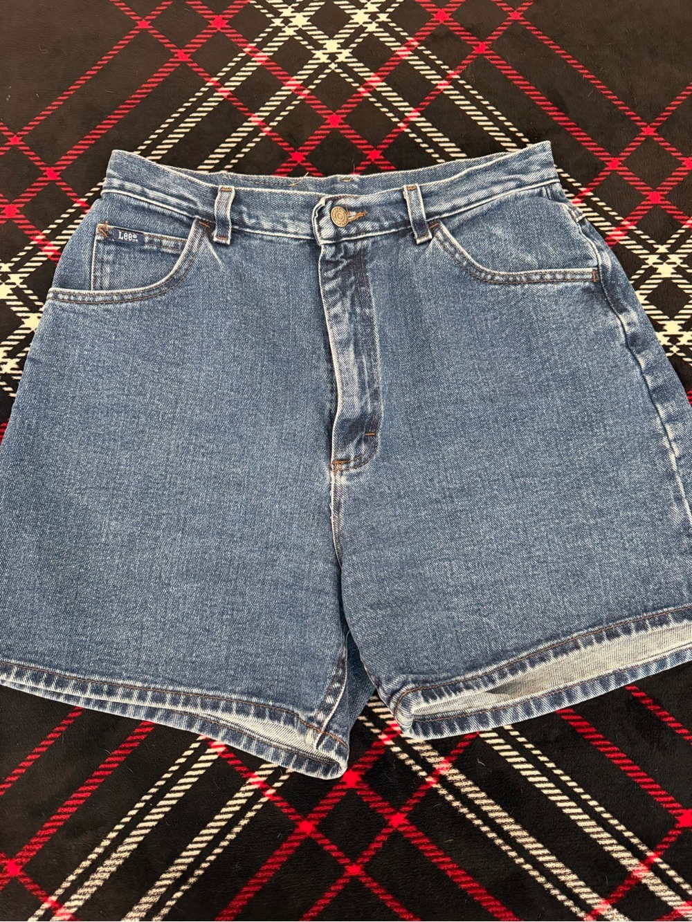 Lee Medium Blue High-Waist Denim Shorts